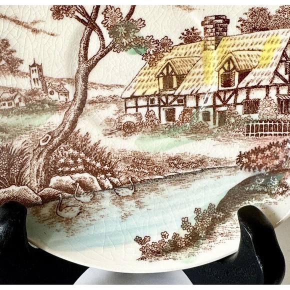 1 Replacement Colonial Village Tea Plate Saucer  Hand painted‎ Japan - Picture 5 of 7